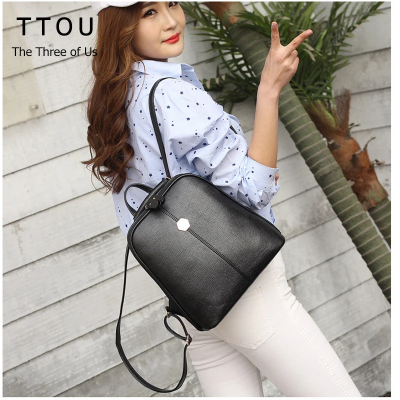 TTOU New Fashion Women PU Leather Solid Backpack Casual Rucksack Girls School Bag Three Colors Available
TTOU New Fashion Women PU Leather Solid Backpack Casual Rucksack Girls School Bag Three Colors Available
