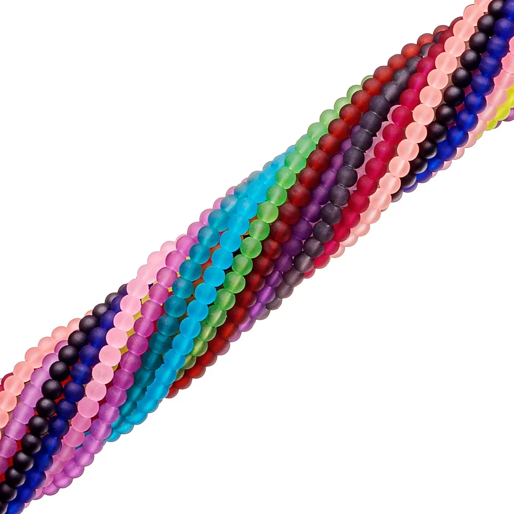 Pandahall 200pc/strands Frosted Transparent Glass Bead 4mm Loose Beads bracelet/Necklace Making 17 Colors Hole: 1.1~1.6mm
Pandahall 200pc/strands Frosted Transparent Glass Bead 4mm Loose Beads bracelet/Necklace Making 17 Colors Hole: 1.1~1.6mm