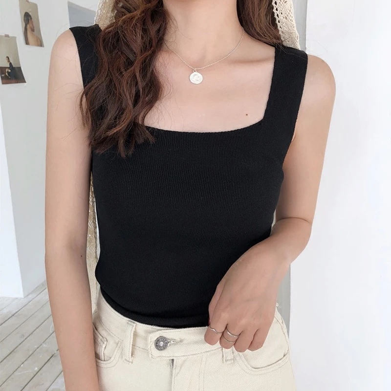 2019 summer short knit Tank Tops Women sexy girls camisole sleeveless t shirt short female basic camis
2019 summer short knit Tank Tops Women sexy girls camisole sleeveless t shirt short female basic camis