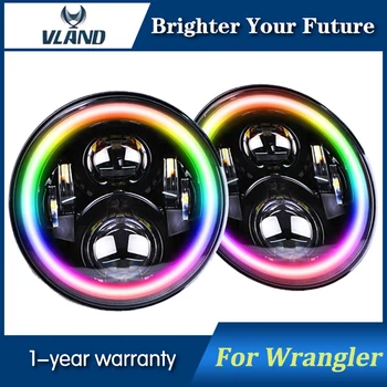 7 Inch LED Headlight For Jeep Wrangler TJ JK Head Lights with Multi Color Angle Eye APP Bluetooth Remote
7 Inch LED Headlight For Jeep Wrangler TJ JK Head Lights with Multi Color Angle Eye APP Bluetooth Remote