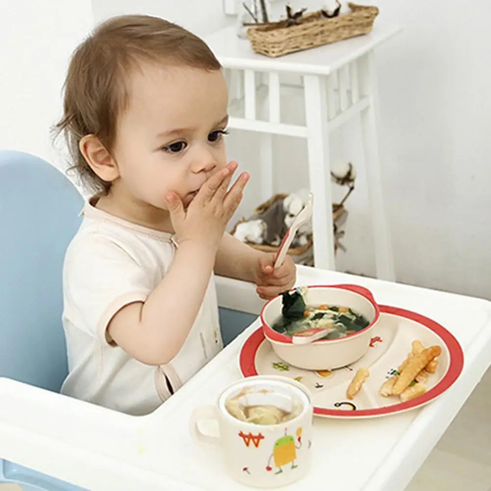 Environmental Protection Bamboo Fiber Baby Cartoon Printing Plate Children's Degradable Bowl Five-piece Tableware Set
Environmental Protection Bamboo Fiber Baby Cartoon Printing Plate Children's Degradable Bowl Five-piece Tableware Set