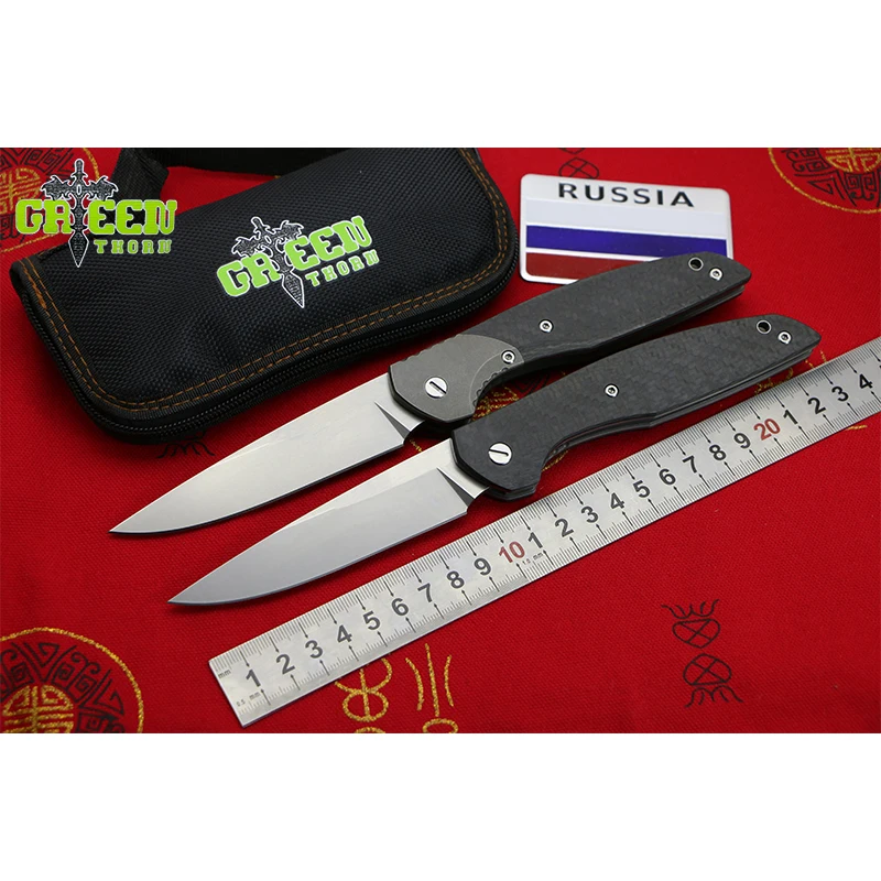 GREEN THORN 110T AXIS M390 blade CF+Titanium handle Flipper folding knife outdoor camping hunting pocket fruit knive EDC tool
GREEN THORN 110T AXIS M390 blade CF+Titanium handle Flipper folding knife outdoor camping hunting pocket fruit knive EDC tool