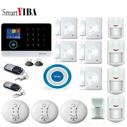 SmartYIBA APP Control Smoke Alarm GSM WIFI Alarm System Home Burglar Security Protection Alarm System With Blue Flash Siren
SmartYIBA APP Control Smoke Alarm GSM WIFI Alarm System Home Burglar Security Protection Alarm System With Blue Flash Siren