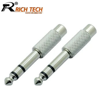 10pcs 3 Poles Stereo 6.35mm Male Plug to RCA Female Jack Adapter Metal Nickel Plated 1/4" Plug to RCA Audio Converter Connector
10pcs 3 Poles Stereo 6.35mm Male Plug to RCA Female Jack Adapter Metal Nickel Plated 1/4" Plug to RCA Audio Converter Connector