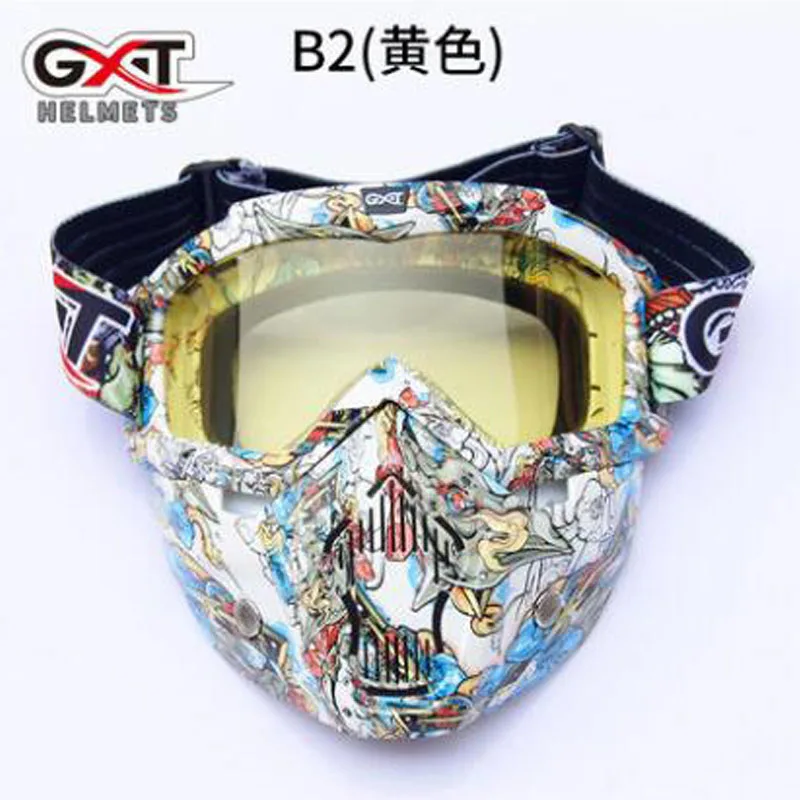 GXT Motocross Motorcycle Helmet Mask Vintage halei Wind Goggles Mask Windproof Sand Motorbike Riding glasses Removable
GXT Motocross Motorcycle Helmet Mask Vintage halei Wind Goggles Mask Windproof Sand Motorbike Riding glasses Removable