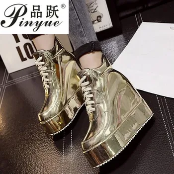Quality Sneakers Woman Platform 2018 Autumn High Top Casual Shoes Female Wedge High Increased Goldern Shoes Sneakers
Quality Sneakers Woman Platform 2018 Autumn High Top Casual Shoes Female Wedge High Increased Goldern Shoes Sneakers