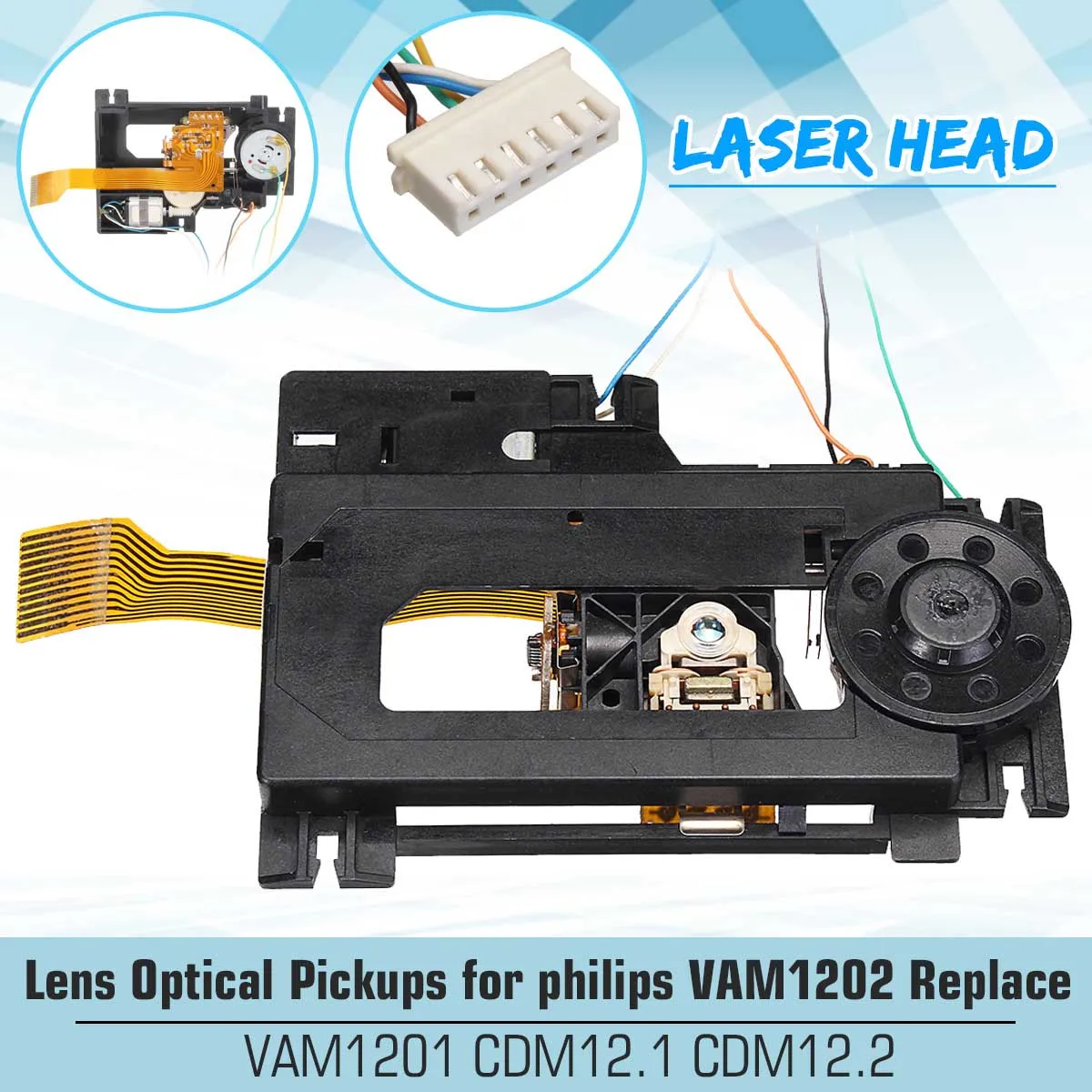 Laser Unit Pickup Optical CD Player Replace VAM1201 CDM12.1 CDM12.2 for philips VAM1202
Laser Unit Pickup Optical CD Player Replace VAM1201 CDM12.1 CDM12.2 for philips VAM1202