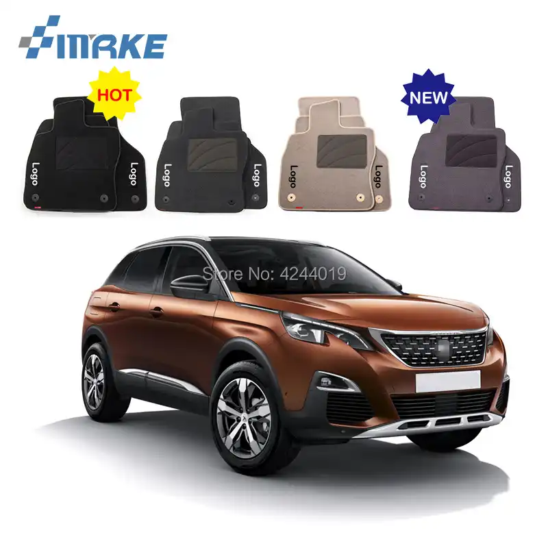 For Peugeot 3008 Car Floor Mats Front Rear Carpet Complete Set