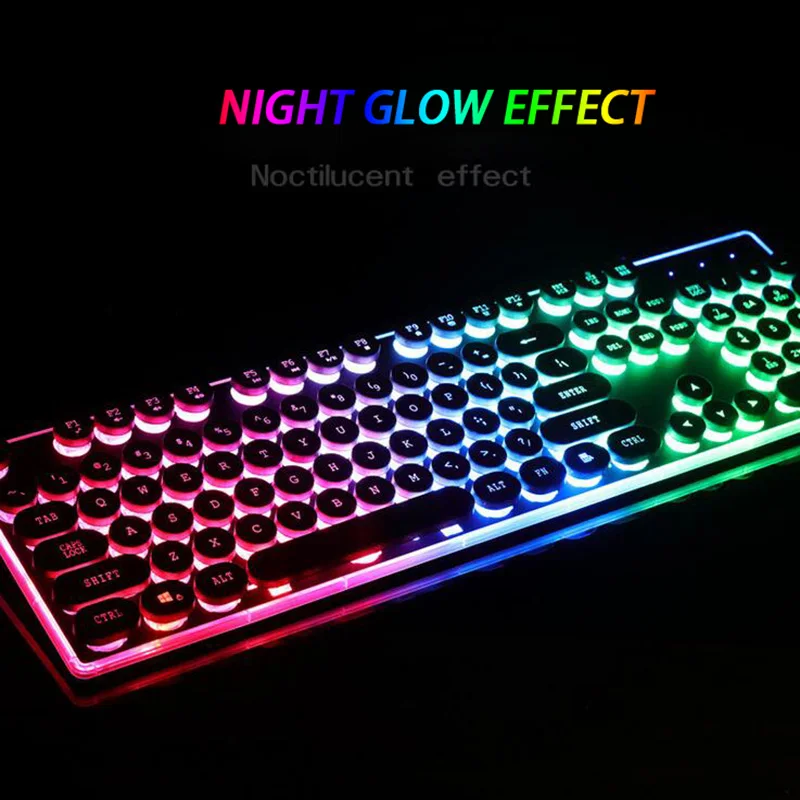 Game Lighting Keyboard Mechanical Hand Feeling Punk Retro Wind Wired USB Gaming Keyboard
Game Lighting Keyboard Mechanical Hand Feeling Punk Retro Wind Wired USB Gaming Keyboard