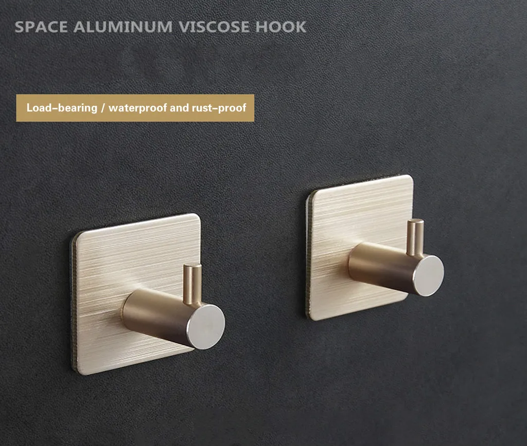 Hot style space aluminum high-end hook door behind the bathroom kitchen bedroom living room stick stainless steel simple si
Hot style space aluminum high-end hook door behind the bathroom kitchen bedroom living room stick stainless steel simple si