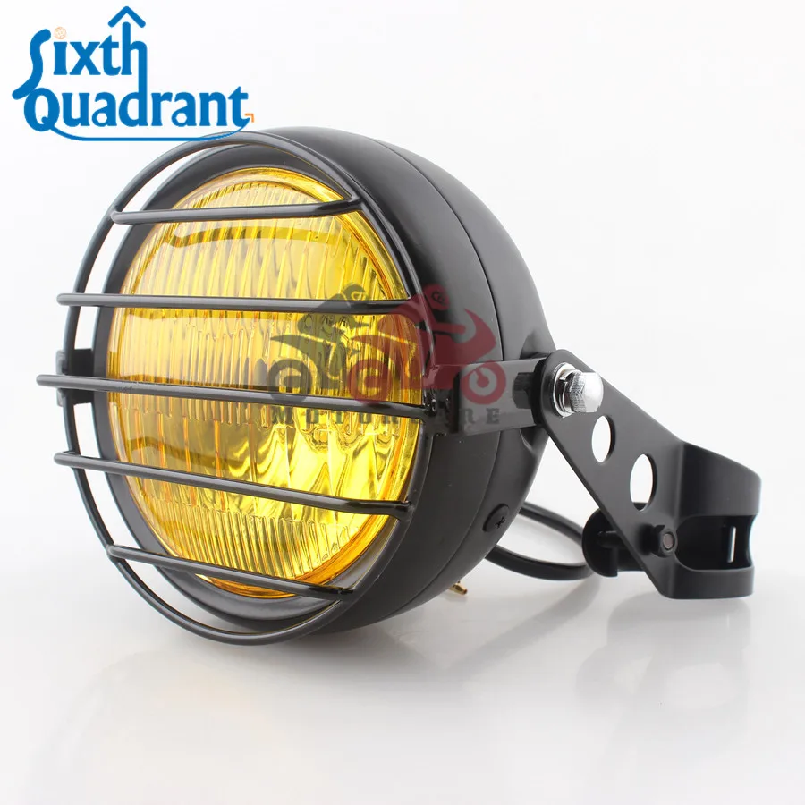 Metal Classical Retro 12V Halogen Amber Lens Headlight+ Grille Cover+Headlights Side Mount Bracket Kit For Harley Honda etc.
Metal Classical Retro 12V Halogen Amber Lens Headlight+ Grille Cover+Headlights Side Mount Bracket Kit For Harley Honda etc.