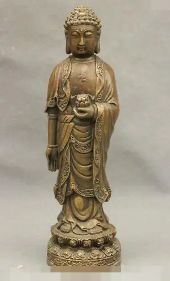 S5540 10" Chinese Buddhism Temple Bronze Shakyamuni Sakyamuni Stand Buddha Bowl Statue
S5540 10" Chinese Buddhism Temple Bronze Shakyamuni Sakyamuni Stand Buddha Bowl Statue