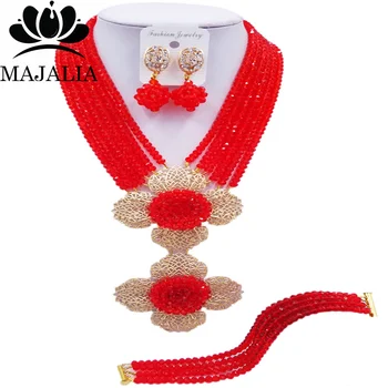 Majalia Classic Nigerian Wedding African Jewelery Set Red Crystal Necklace Bride Jewelry Set Free Shipping 6CL025
Majalia Classic Nigerian Wedding African Jewelery Set Red Crystal Necklace Bride Jewelry Set Free Shipping 6CL025
