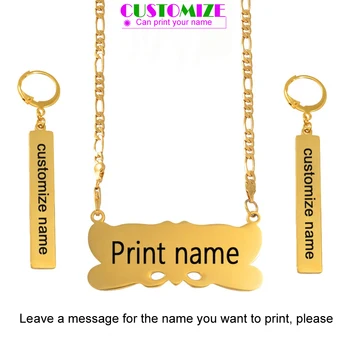Anniyo Customize Name Pendant Necklace Earrings Sets Marshall Sets Stainless Steel Personalise Letters Jewelry Micronesia
Anniyo Customize Name Pendant Necklace Earrings Sets Marshall Sets Stainless Steel Personalise Letters Jewelry Micronesia
