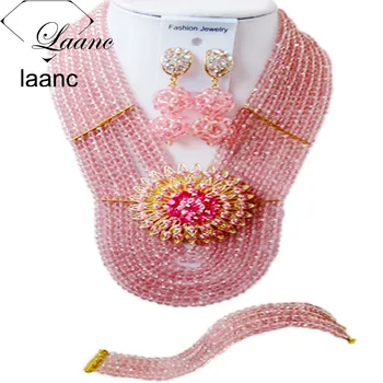 Laanc Pretty Costume African Jewelry Set Nigerian Wedding Peach Crystal Beads Bridal Jewelry Set 8CSJ013
Laanc Pretty Costume African Jewelry Set Nigerian Wedding Peach Crystal Beads Bridal Jewelry Set 8CSJ013
