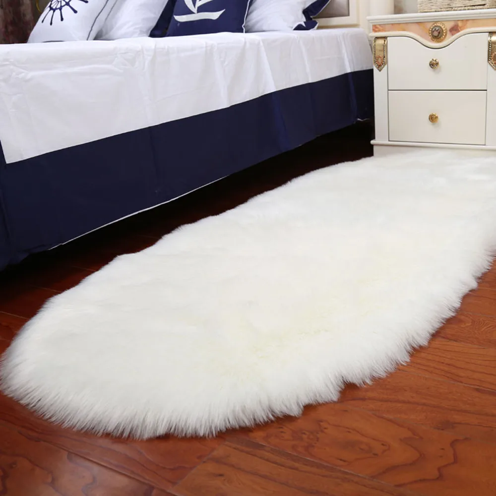 

60x100CM Soft Artificial Sheepskin Rug Chair Cover Bedroom Mat Artificial Wool Warm Hairy Carpet Seat Textil Fur Area Rugs