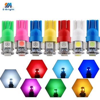 YM E-Bright 100X T10 194 168 W5W 5050 5 SMD 5 LED Car Light Bulb Reading Light Interior Lamp Mix Colors Auto Bulbs Popular 
YM E-Bright 100X T10 194 168 W5W 5050 5 SMD 5 LED Car Light Bulb Reading Light Interior Lamp Mix Colors Auto Bulbs Popular