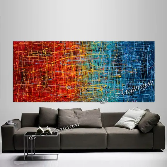 

Painting Large decor # Oil Painting Drip Style Abstract art on Canvas, large Wall Art Luxury Thick Layers Abstract painting