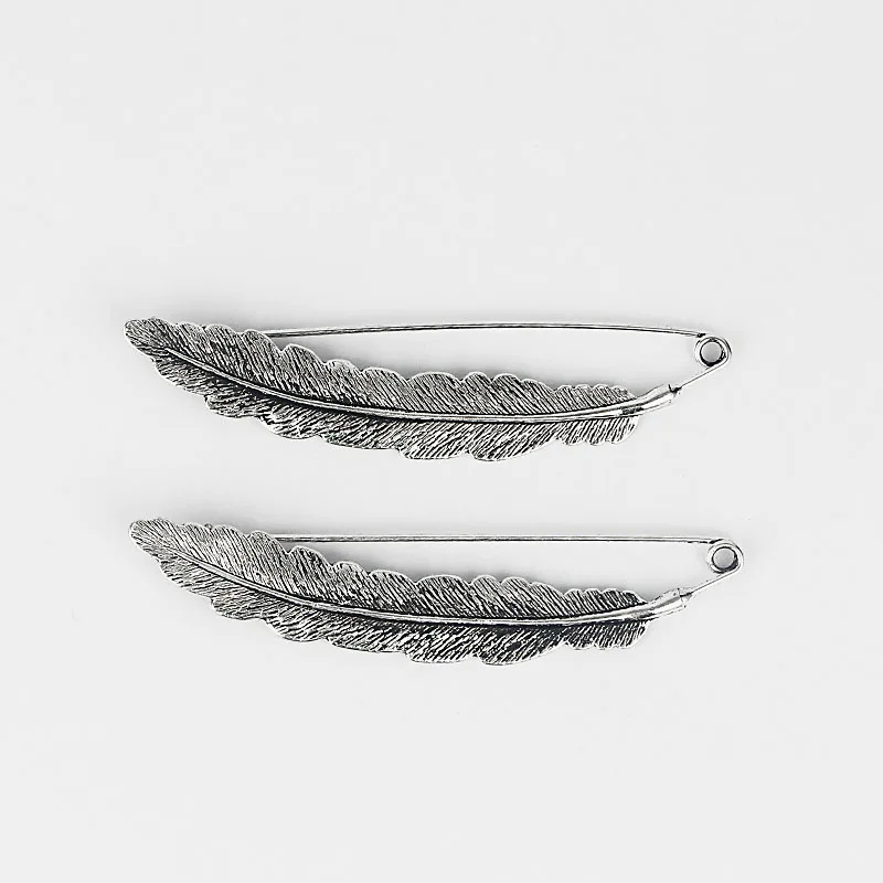 5 шт. большое перо прочная металлическая брошь для шарфа 88 мм|brooch rabbit|brooch flowerpin valve |