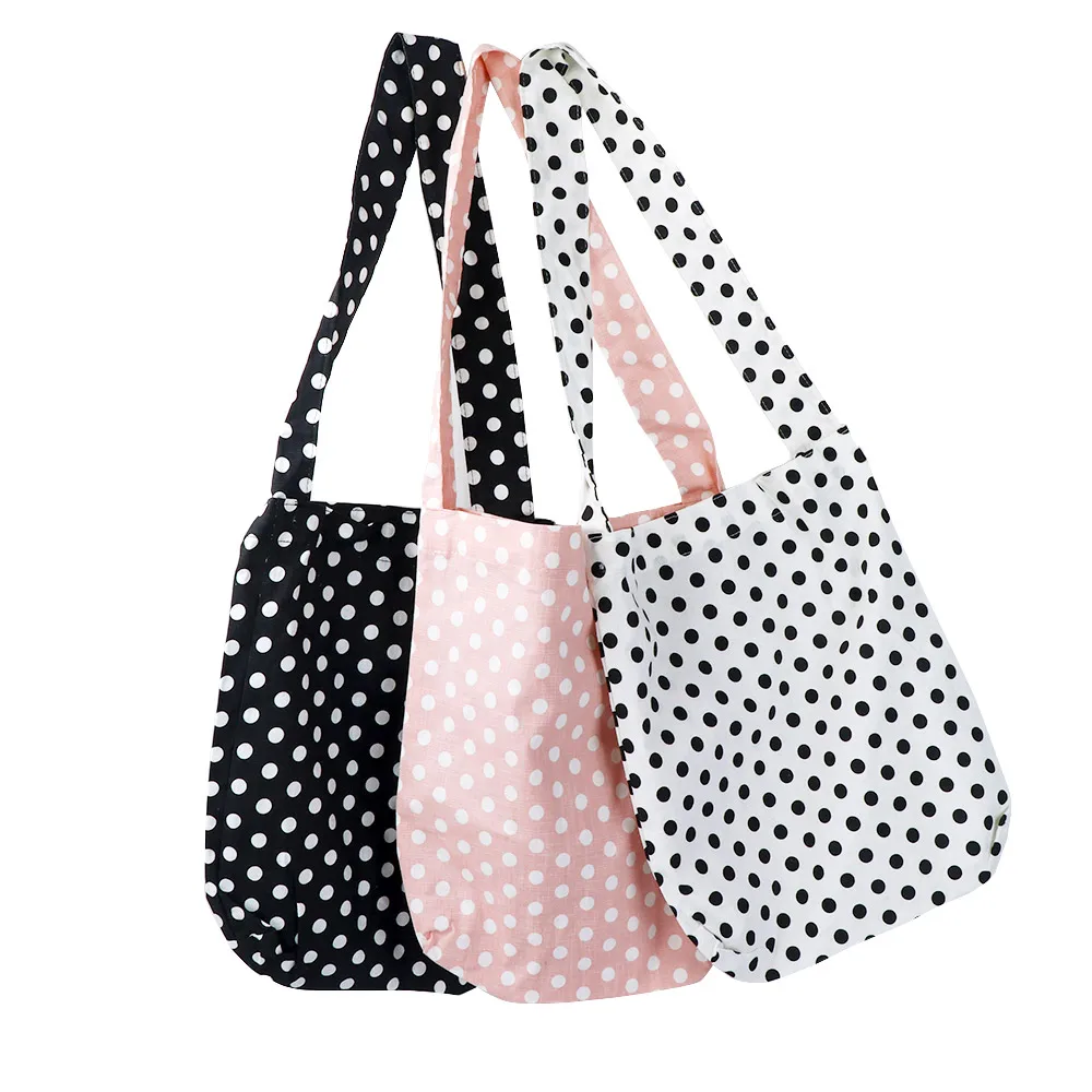 1Pcs Simple Fashion Dot Printed Cotton Shoulder Bag Women Girl Cross body Bag School Handbags Environmental 35*39 cm
1Pcs Simple Fashion Dot Printed Cotton Shoulder Bag Women Girl Cross body Bag School Handbags Environmental 35*39 cm