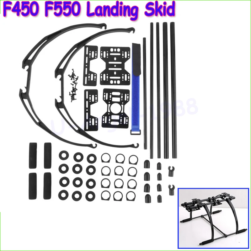 1set New Metal FPV Anti Vibration Multifunction Landing Skid Kit For F450 F550 Quad Hexa copter Wholesale Dropship