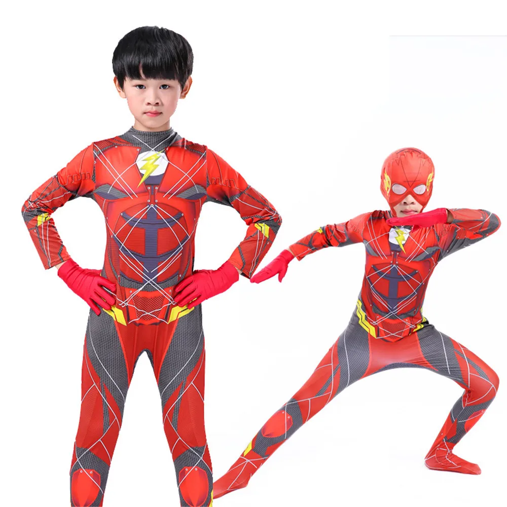 Flash Children Kids Halloween Jumpsuits Costume Avengers Superhero Flash Cosplay Costume with mask
Flash Children Kids Halloween Jumpsuits Costume Avengers Superhero Flash Cosplay Costume with mask