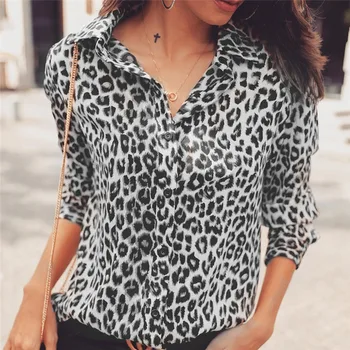 Chiffon Blouse Long Sleeve Sexy Leopard Print Blouse Turn Down Collar Lady Office Shirts Tunic Plain Casual Loose Tops Blusas
Chiffon Blouse Long Sleeve Sexy Leopard Print Blouse Turn Down Collar Lady Office Shirts Tunic Plain Casual Loose Tops Blusas