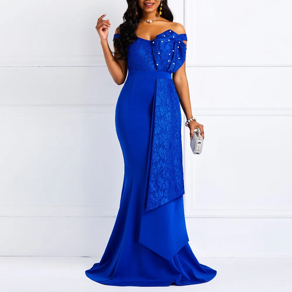 Women Off Shoulder Long Dress Sexy Mermaid Slash Beads Fashion Skinny Robe Prom Evening Lady Elegant 2019 Summer Maxi Dresses
Women Off Shoulder Long Dress Sexy Mermaid Slash Beads Fashion Skinny Robe Prom Evening Lady Elegant 2019 Summer Maxi Dresses