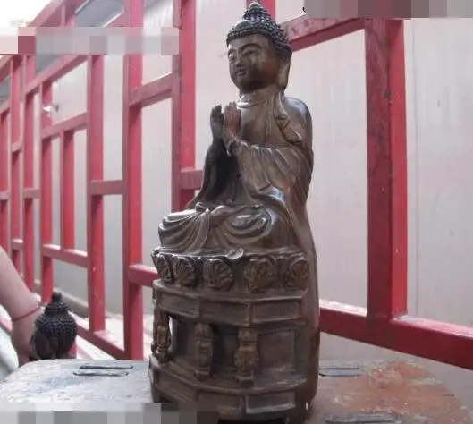 S06375 Chinese buddhism temple bronze Copper Sakyamuni tathagata buddha figurine Statue
S06375 Chinese buddhism temple bronze Copper Sakyamuni tathagata buddha figurine Statue