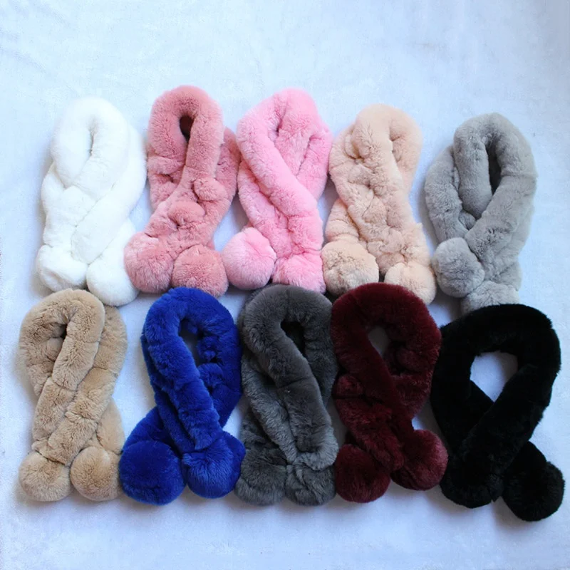 women real rex rabbit fur scarf color Scarves Wraps for femme winter fashion ball pompoms style warm neck warmer Russia styles
women real rex rabbit fur scarf color Scarves Wraps for femme winter fashion ball pompoms style warm neck warmer Russia styles