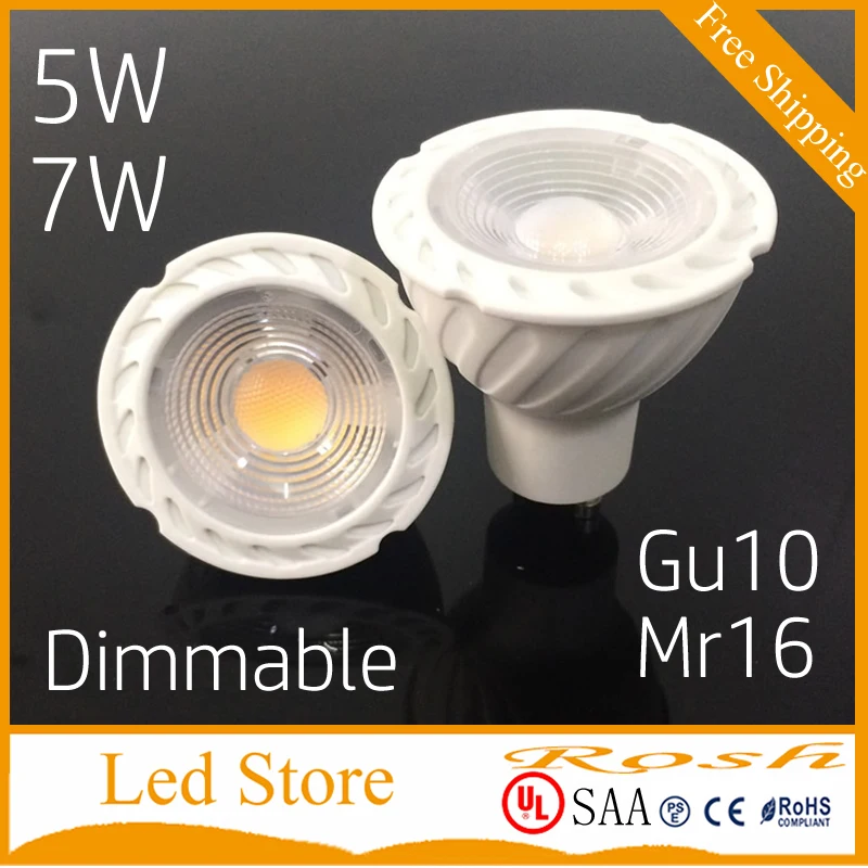 Новый Arrvial E27 E11 GU10 MR16 LED COB прожектор с регулируемой яркостью 5 Вт 7 точечная лампа
