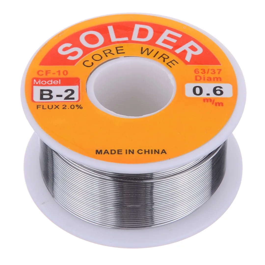 New 0.5/0.6/0.8/1/1.2/1.5/2mm 50/100g FLUX 2.0% 63/37 Rosin Core Welding Tin Lead Solder Iron Wire Reel Soldering Wire Roll