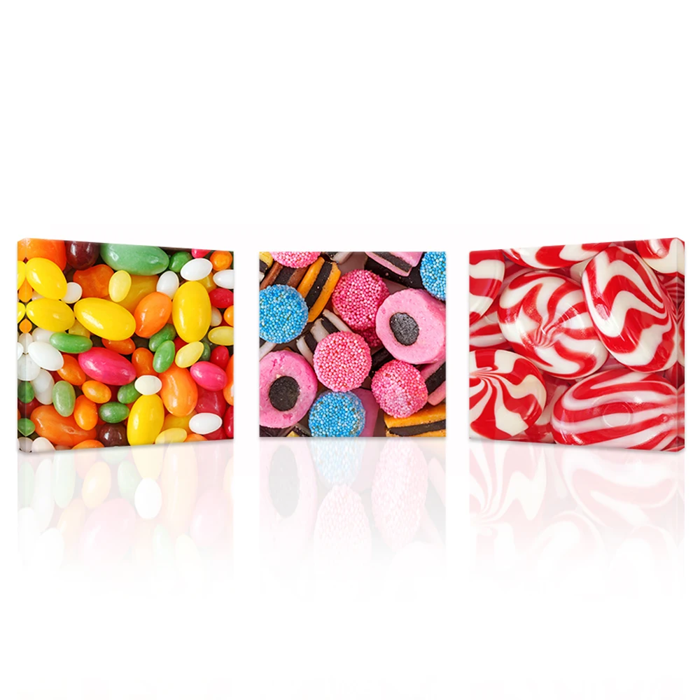 Wall Art 3 Panels Candy Store Decor Canvas Print Sweet Candies Wall Picture for Children's Room
Wall Art 3 Panels Candy Store Decor Canvas Print Sweet Candies Wall Picture for Children's Room