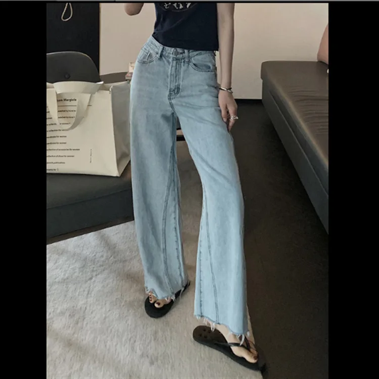 Women High Waist Tassels Denim Pants Wide Leg Straight Long Femme Trousers Female Boyfriend Jeans Plus Size Mom Jeans
Women High Waist Tassels Denim Pants Wide Leg Straight Long Femme Trousers Female Boyfriend Jeans Plus Size Mom Jeans