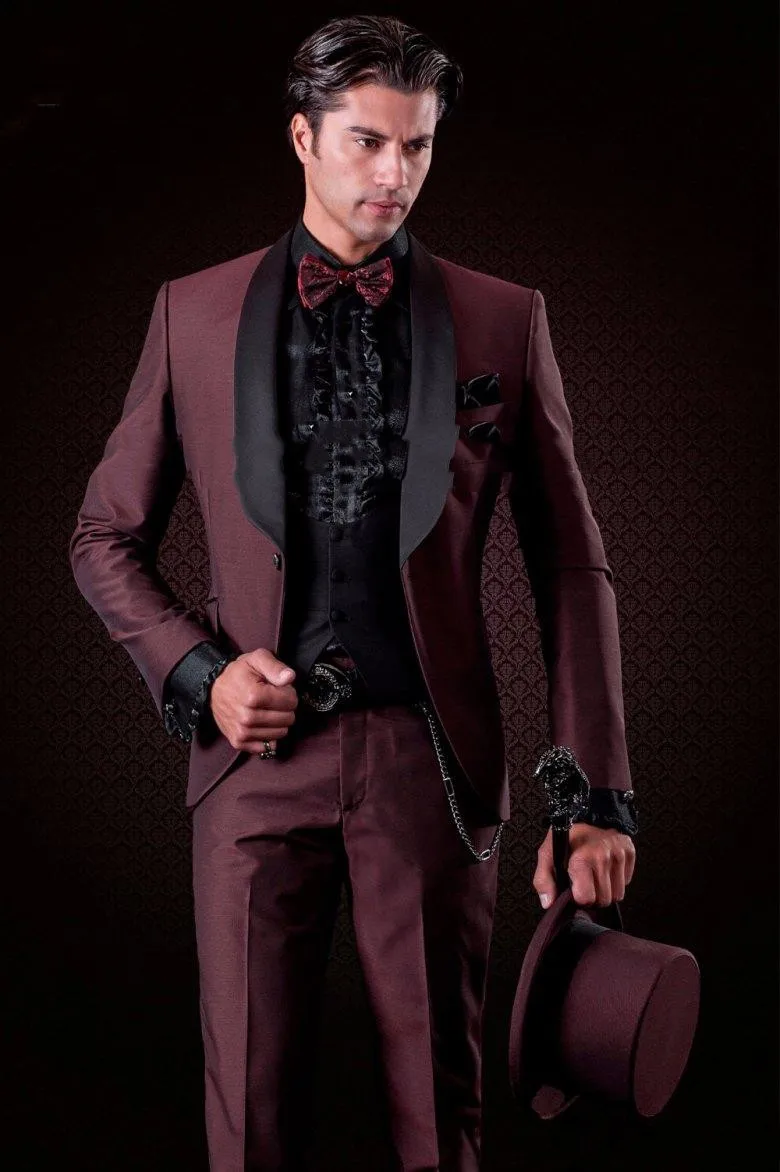 Fashion Slim Fit Burgundy Groom Tuxedos(Jacket+Pants+Tie+Vest) Excellent Groomsman Men Formal Business Party Blazer Suits Men
Fashion Slim Fit Burgundy Groom Tuxedos(Jacket+Pants+Tie+Vest) Excellent Groomsman Men Formal Business Party Blazer Suits Men