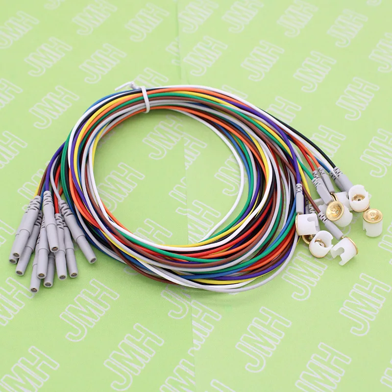 10pcs Din1.5 plug and Copper plated gold cap electrode sleep brain EEG cable,Contains electrode fixing bracket,apply to EEG hat.
10pcs Din1.5 plug and Copper plated gold cap electrode sleep brain EEG cable,Contains electrode fixing bracket,apply to EEG hat.