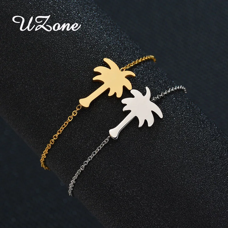 UZone Minimalism Palm Tree Bracelet For Women Stainless Steel Coconut Pendant Bracelet BFF Gifts Bijioux Femme
UZone Minimalism Palm Tree Bracelet For Women Stainless Steel Coconut Pendant Bracelet BFF Gifts Bijioux Femme