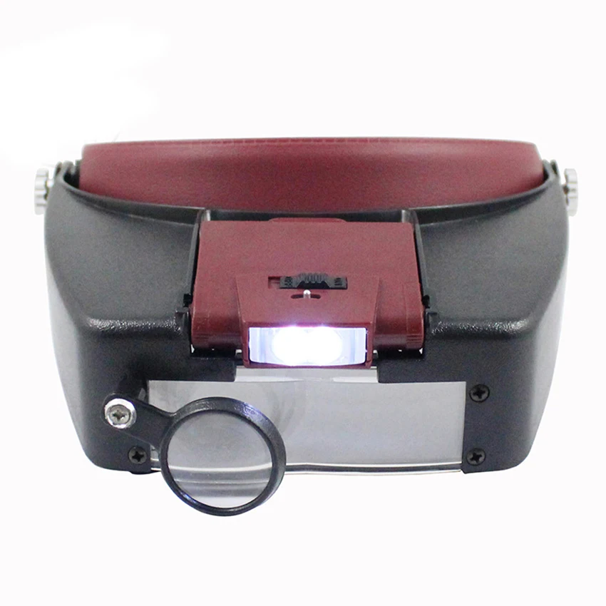 Loupe Microscope LED light 1.5x 3x 6.5x 8x Helmet Style Magnifier Glass Headband Magnifying Glasses Reading or Repair Use
Loupe Microscope LED light 1.5x 3x 6.5x 8x Helmet Style Magnifier Glass Headband Magnifying Glasses Reading or Repair Use
