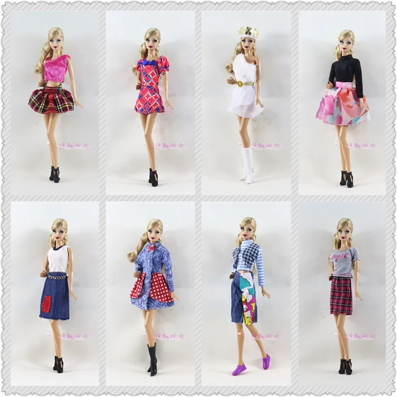 10 Pcs/lot Doll Dress Daily Casual Wear Skirt Pants Vest Jeans Coat Dollhouse Accessories Outfit Clothes for Barbie Doll Clothes
10 Pcs/lot Doll Dress Daily Casual Wear Skirt Pants Vest Jeans Coat Dollhouse Accessories Outfit Clothes for Barbie Doll Clothes