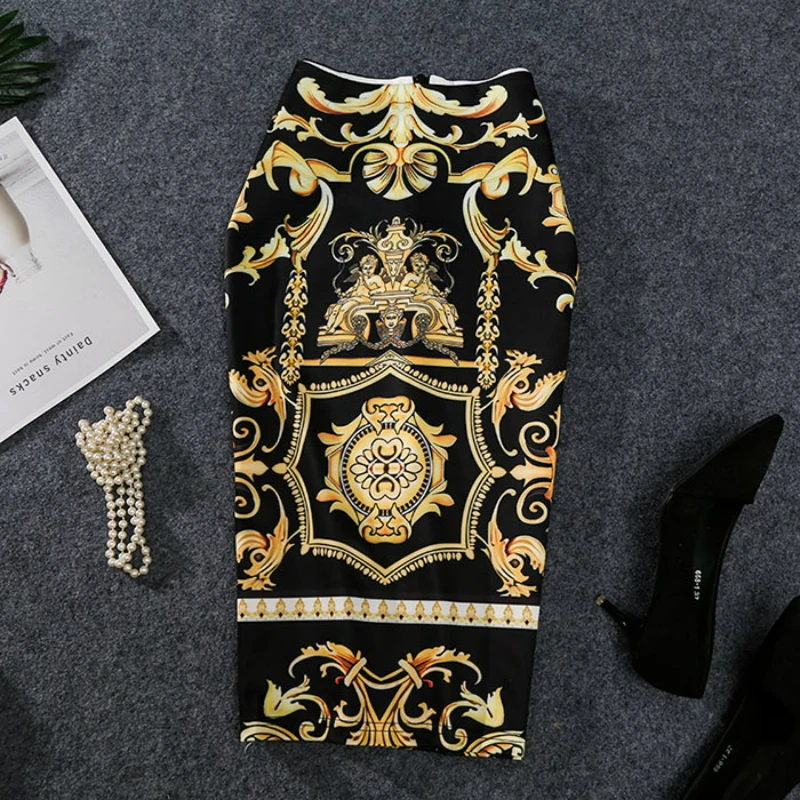 New office ladies Summer fashion Print Pencil Skirt High Stretch Abstract Pattern women Midi Slip Hip Skirt Female slim skirt
New office ladies Summer fashion Print Pencil Skirt High Stretch Abstract Pattern women Midi Slip Hip Skirt Female slim skirt