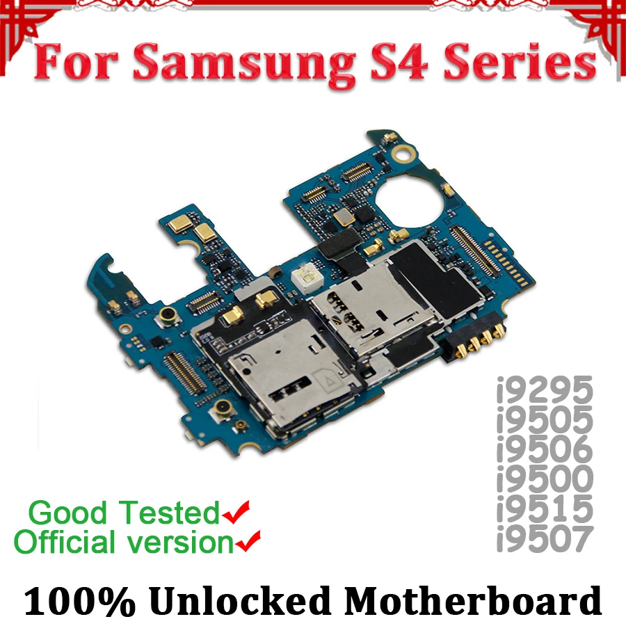 Full Function Motherboard Mainboard Logic Board For Samsung Galaxy S4 i9295 i9505 i9506 i9500 i9515 i9507 With Android System
Full Function Motherboard Mainboard Logic Board For Samsung Galaxy S4 i9295 i9505 i9506 i9500 i9515 i9507 With Android System
