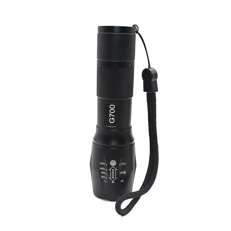 G700 тактический фонарь CREE XM-L T6 3800LM мощный светодиодный перезаряжаемый linternas 18650