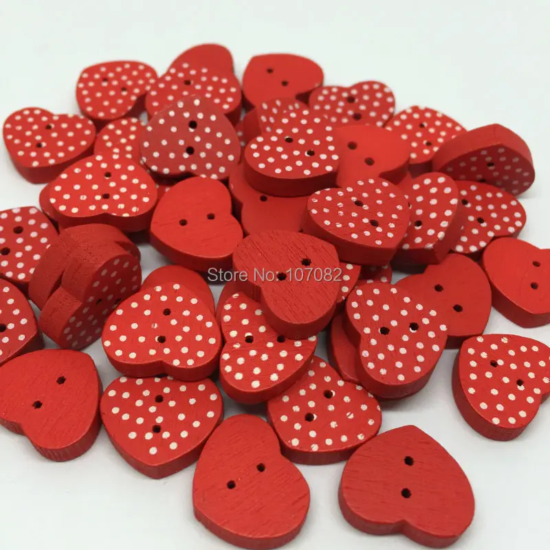 200pcs Dots Wood Heart Spotted Buttons Red 2 Holes Sewing Button Embellishments 15x13mm For Cardmaking Scrapbooking
200pcs Dots Wood Heart Spotted Buttons Red 2 Holes Sewing Button Embellishments 15x13mm For Cardmaking Scrapbooking