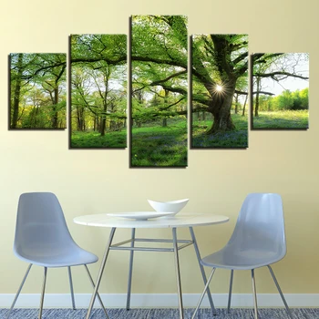 Pictures Home Decoration HD Printed Paintings Modular Posters Modern 5 Panel Green Tree Landscape Tableau Wall Art Canvas
Pictures Home Decoration HD Printed Paintings Modular Posters Modern 5 Panel Green Tree Landscape Tableau Wall Art Canvas