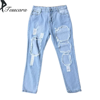 Women Skinny Slim Pencil Bas Jeans Female High Waist Big Hole Ripped Pants Lady Outwear Bottom Causal Elasticity Denim Clothing
Women Skinny Slim Pencil Bas Jeans Female High Waist Big Hole Ripped Pants Lady Outwear Bottom Causal Elasticity Denim Clothing