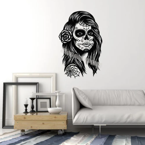 Skull Girl Woman Mexico Wall Decal Mexican Skull Bones Vinyl Stickers Removable Wallpaper For child girl Bedroom Mural EA188
Skull Girl Woman Mexico Wall Decal Mexican Skull Bones Vinyl Stickers Removable Wallpaper For child girl Bedroom Mural EA188