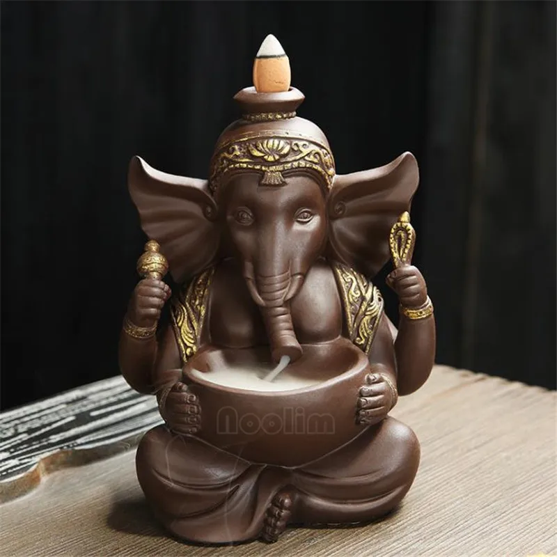 Ganesha Elephant God Ceramic Backflow Incense Burner Smoke Waterfall Incense Holder Home Office Decoration Crafts Censer
Ganesha Elephant God Ceramic Backflow Incense Burner Smoke Waterfall Incense Holder Home Office Decoration Crafts Censer