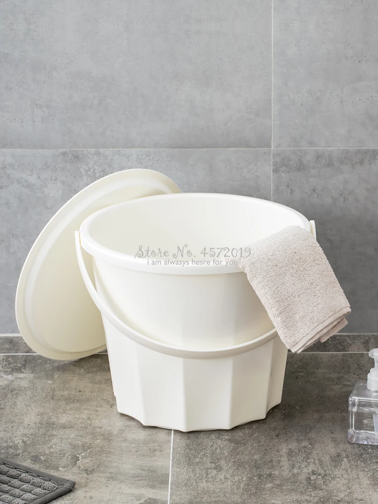 Household Thickened Water Barrel with Handle Cover Portable Plastic Laundry Bucket High Quality Wash Bucket Dotomy 2 Colors
Household Thickened Water Barrel with Handle Cover Portable Plastic Laundry Bucket High Quality Wash Bucket Dotomy 2 Colors