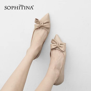 SOPHITINA High Quality Genuine Leather Flats Lovely Butterfly-knot Slip-on Solid Shoes Sexy Pointed Toe Casual Woman Flats MO161
SOPHITINA High Quality Genuine Leather Flats Lovely Butterfly-knot Slip-on Solid Shoes Sexy Pointed Toe Casual Woman Flats MO161