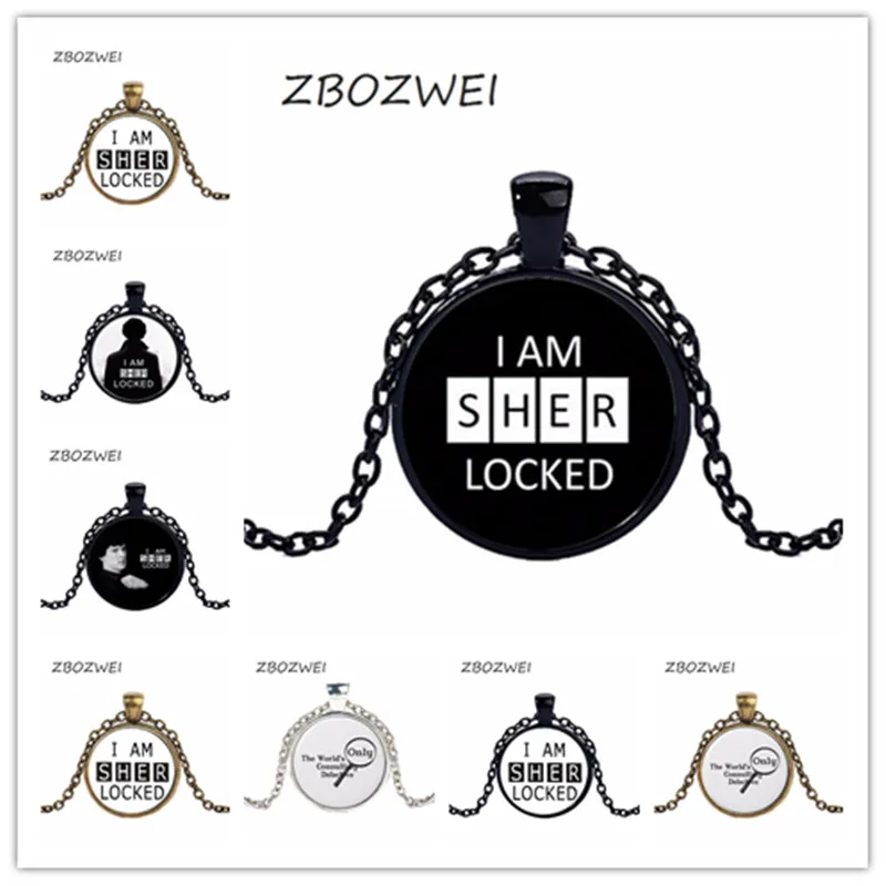 ZBOZWEI Hot Sale New Vintage Handmade SHERLOCK HOLMES Crystal Pendant Necklace Black White for Women Men Jewelry gifts
ZBOZWEI Hot Sale New Vintage Handmade SHERLOCK HOLMES Crystal Pendant Necklace Black White for Women Men Jewelry gifts